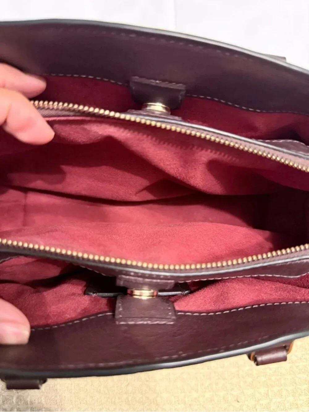 Coach MINETTA Signature Leather (COACH F38093) OXBLOOD GUC